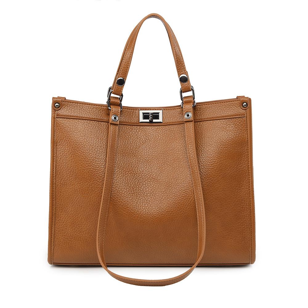 Handväska, Högkvalitativ Retro Axelväska för Kvinnor, Ny Pendlarväska, Höst och Vinter Stor Kapacitet Tote Bag