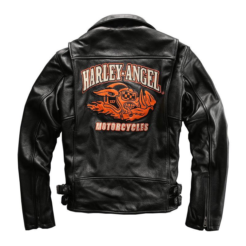 HARLEYANGEL genuine leather jacket for men's Harley direct supply HA-lucky pig first layer cowhide jacket