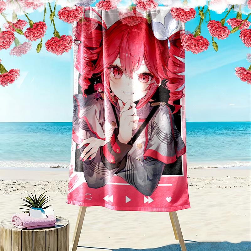 Teto 2D Flat Print Beach Towel, Large Soft Quick Dry Towel for Beach Camping SwimmingDSTJ0925169