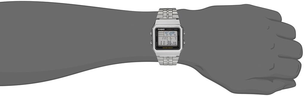 Casio Men's Classic A500WA-1 Silver Stainless-Steel Quartz Dress Watch