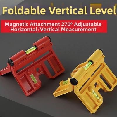 Folding Spirit Level Meter 270 Degree Adjustable Professional Post Leveler Tool Durable Magnetic Adjustable Angle Gauge