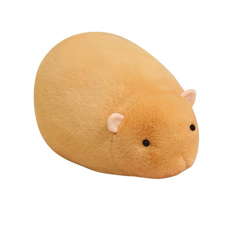 Cartoon Golden Hamster Plush Toys Super Soft Squeeze Toy Round Cozy Animal Doll Home Decoration