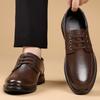 Herren Business Casual Lederschuhe 2025 Herbst Winter Neu Atmungsaktive Schnürschuhe Mann Weiche Sohle Einfarbig Designer Loafer Herren