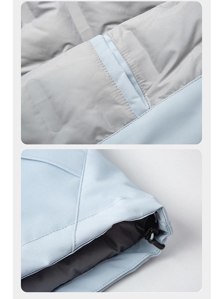 Premium 90% Down Shiny Hooded Men's Ski & Mountaineering Jacket