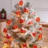 1Set Christmas Led String Lights Illuminated Wooden House Lights Christmas Tree Top Star Lights Starry Sky Decorative Lights