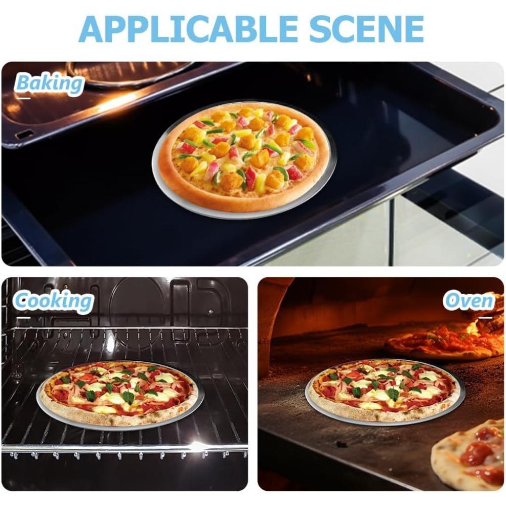 Teglia per pizza in acciaio, teglia per pizza antiaderente, teglia da forno, griglia metallica rotonda, teglia a rete forata, adatta al forno