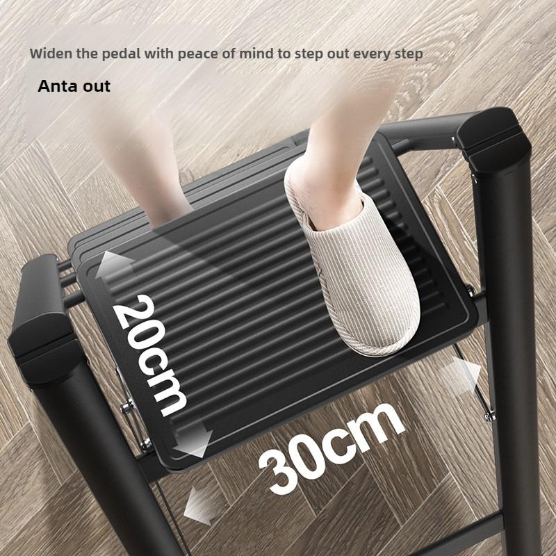 Heavy-Duty Carbon Steel Ladder Foldable Step Ladder Non-Slip Indoor Stairs Portable Telescopic Ladder Stool