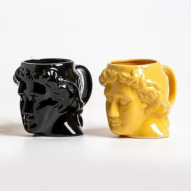 Hrnek Keramický Bůh Slunce Apollo Retro Vodní Hrnek Socha Obličejový Hrnček