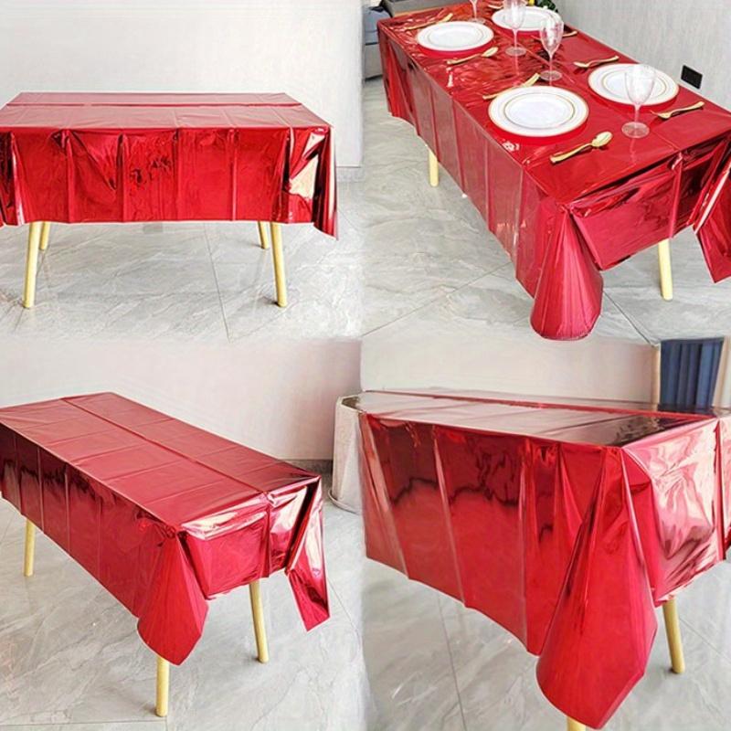 1PC Aluminum Film Birthday Party Tablecloth Disposable Waterproof Scene Props Layout Supplies Tablecloth