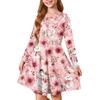 Girls' Princess Dress - Long Sleeve A-Line T-Shirt Dress Christmas Day