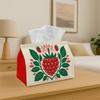 1pc Nordic Retro Tissue Box & Napkin Dispenser - Botanical Floral Holder with Compatible for Tissues/Rolls/Sheets, Decorative Organizer Suitable for H