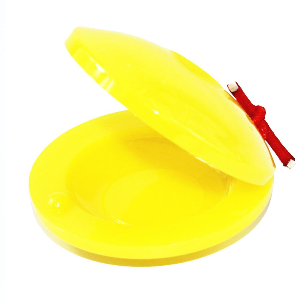 Kinder Fingerkastagnetten Plastikkastagnetten Musikinstrument Rhythmus Lernspielzeug für Kinder Gelb