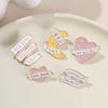 Elegant Geometric Heart Pin Creative Alloy Brooch Fashionable Personalized Gift