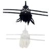 Witch Halloween Feather Cuffs Embroidery Halloween Wristband Women Feather Lace Gloves  Carnival