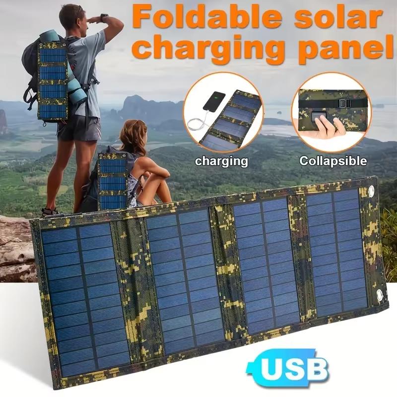 1pc USB  Folding Solar Panel Portable Flexible Small Waterproof 5V Folding Solar Panels Cells For Mobile Phone Battery Charger