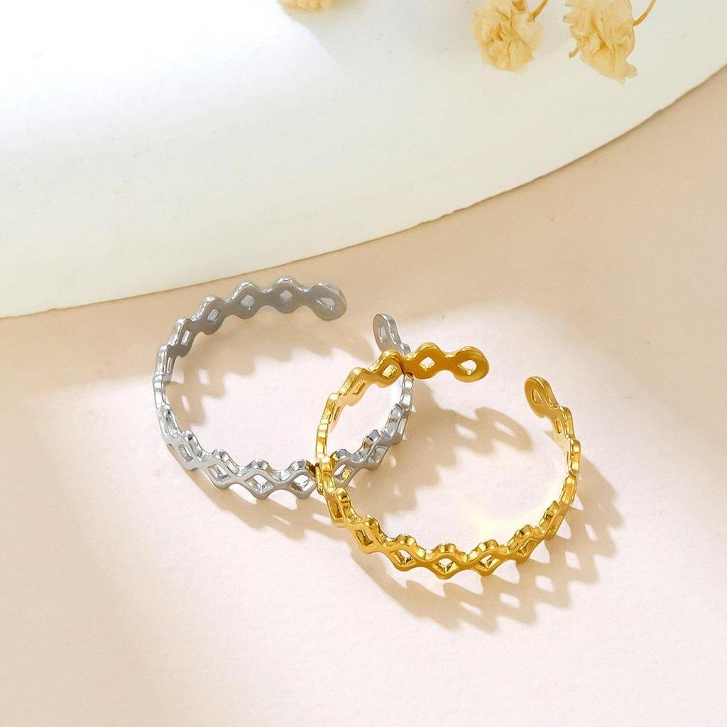 Women's Minimalist Open Ring: Japanese Korean Style for Index Finger - Multi-Layered Cold Style