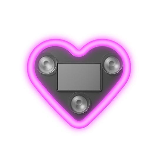 Solar Heart Shape Neon Light for Car Window Waterproof LED Mood Lamp with Suction Cup Romantic Atmosphere Decor