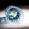 Sky Blue Hand-Carved Edo Kiriko Glass Cup 320ml New Style - Yu Lan (Jade Blue) Japanese Traditional Crystal Whiskey Glass