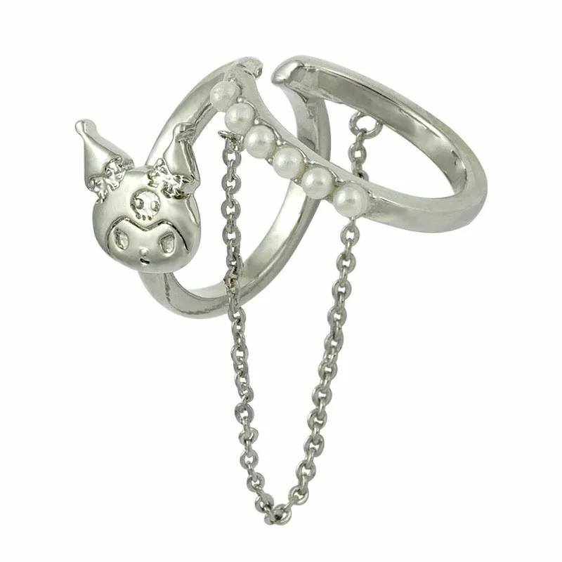 

Sanrio KUROMI Подвійний кафф на вухо Срібний Японія НОВИЙ Персонажі Sanrio