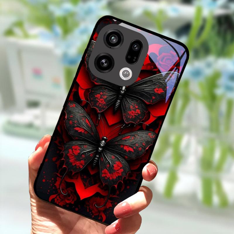 Case For OPPO Find X9 X9Pro X8 Pro X8S X8 Ultra Hard Cover Tempered Glass Protective Shell For OPPO FindX9 FindX8 Phone Bags