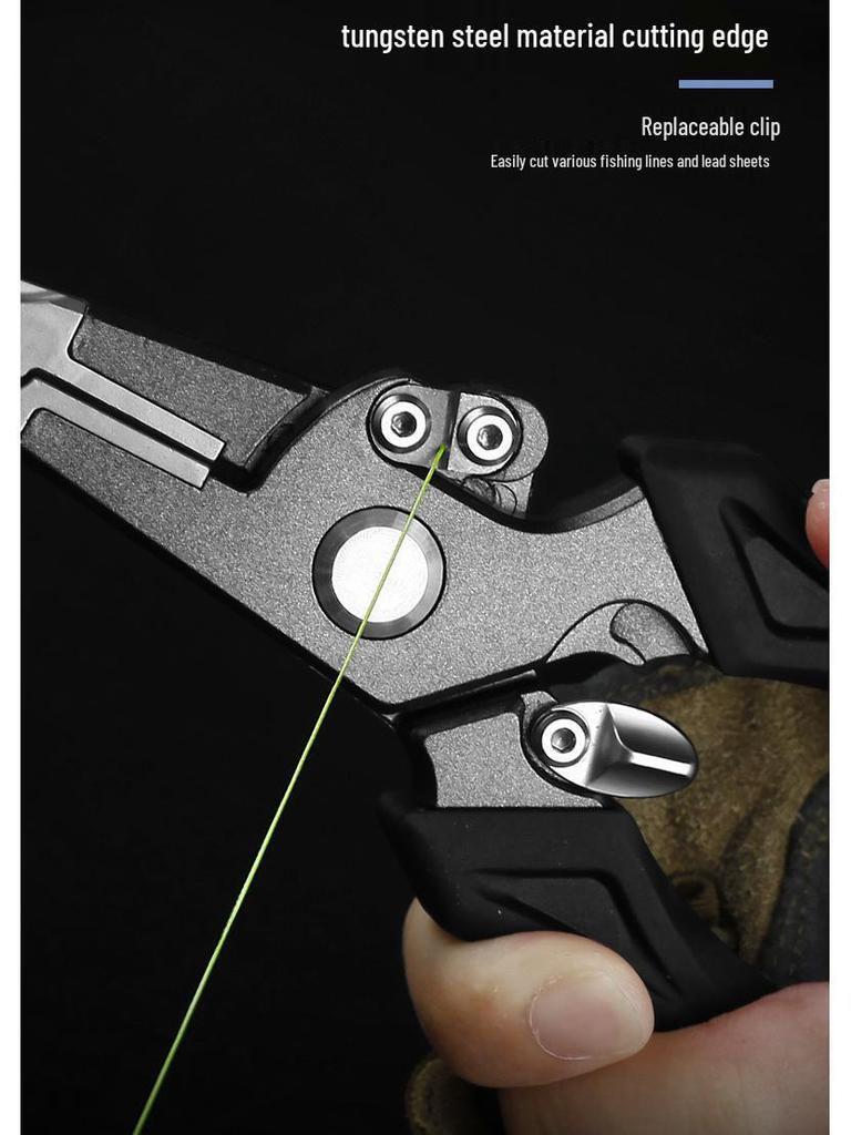 Stainless Steel Fishing Pliers - Multi-Functional Lure & Hook Remover with Split Ring Opener