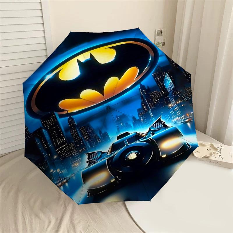 1PC Warner Batman Batmobile Umbrella-8-Rib Reinforced, Automatic Open, Lightweight & Durable-A55