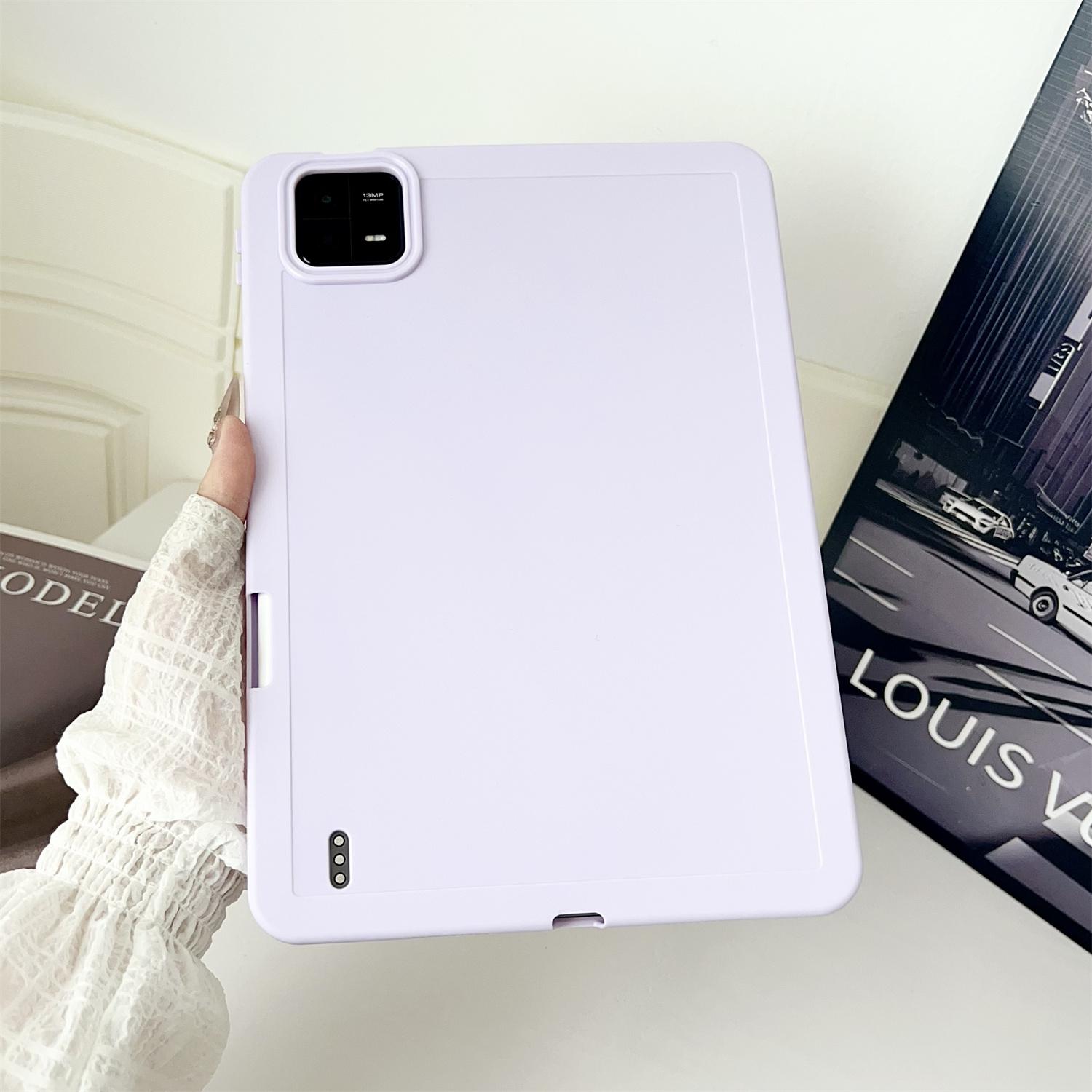 

Чехол для Xiaomi Pad 6/Pad 6 Pro Однотонный чехол из ТПУ для планшета с держателем для карандаша Purple