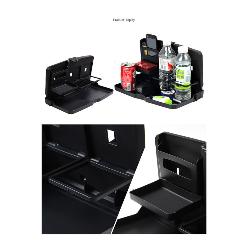 Multi-function Portable Car Dining Food Cup Table Folding Tray Car Interior Storage Shelf Back Seat Cup Holde Car Auto Parts