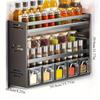 Wall Mounted Kitchen Spice Rack Storage Set Without Drilling, with Sealed Containers and Distributors, Suitable for Home Use