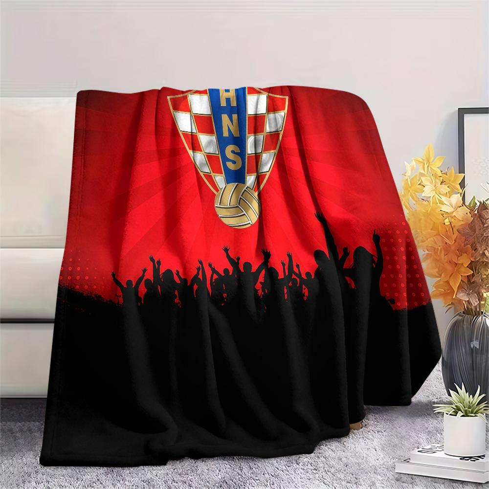 Croatia National Football Team Flannel Blanket, High quality Comfortable for All Seasons, Home Decor, Warmth and Comfort