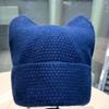 Cats Ear Knitted Hat Women Crochet Hat Warm Winter Hat Soft Crochet Hat Windproof Snow Hat for Women Outdoor Activity