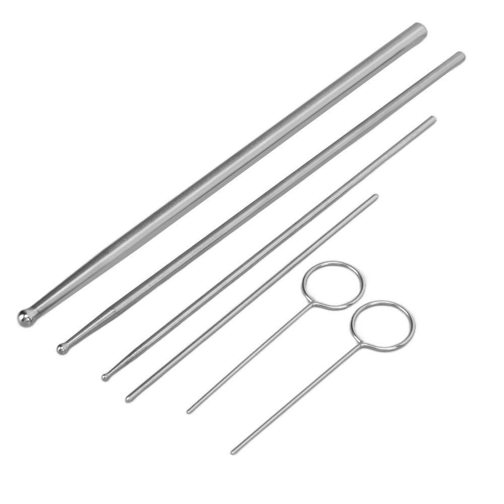 6pcs Stainless Steel Snake Probe Kit Round Head Reptile Sexing Probe Snake Sexing Probe  Pet Care