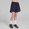 Reebok Solid Color Running Elastic Woven Sports Shorts Women shorts Navy-Blue 24SRC608WGN2