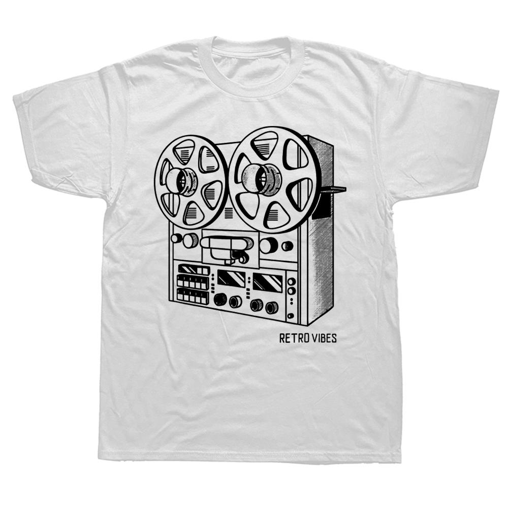 Novelty Cassette Tape Reel To Reel Analog Sound System T Shirts Streetwear Short Sleeve Birthday Gifts Summer Style Tshirt
