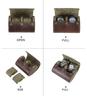 Vintage Crazy Horse Leather Watch Storage Box - Two-Piece Handmade Travel Case