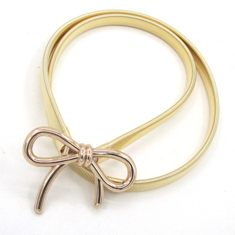 Dámská móda Elastický kovový pásek Nastavitelný pásek s květinovým točivým páskem Kvalitní dámské šaty