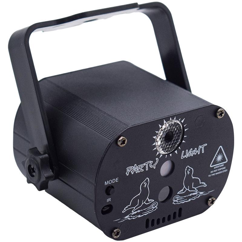 Mini Laser Stage Light Projector: 60 Patterns, Sound & Remote Control for KTV, Bar, Disco