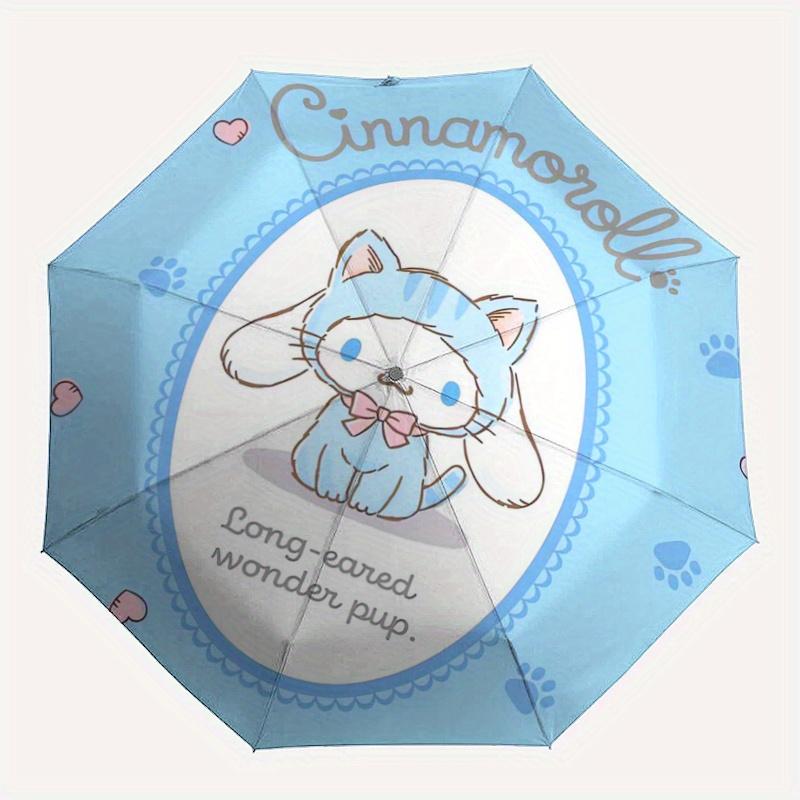 1pc Cat Decoration Cinnamoroll Theme Automatic Opening and Closing Folding - A Good Choice for Gifts, Fashionable and Convenient Umbrella With Cute Ca