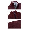 Men's Fleece Thicker Sweater Half Zipper Turtleneck Warm Pullover Male Slim Knitted Wool Sweaters for Spring