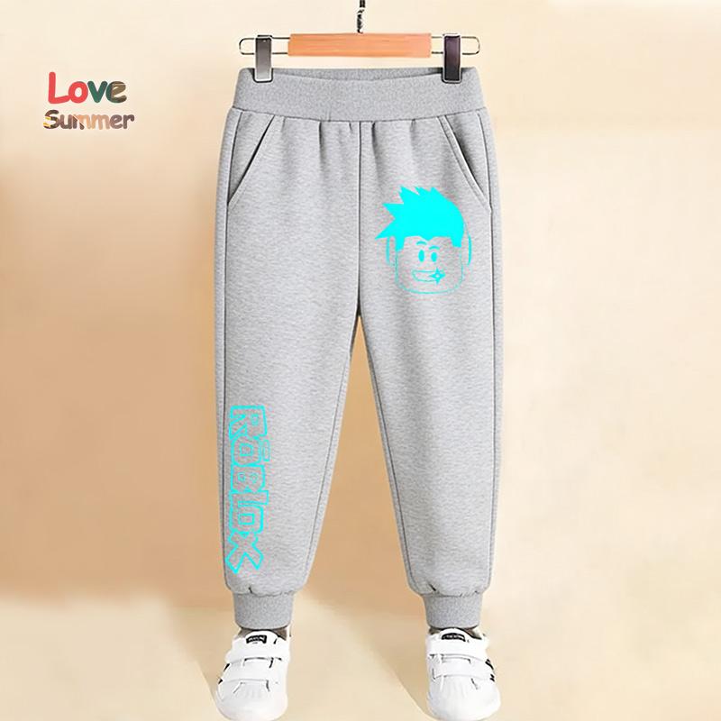 Jungenhosen Roblox Kinderhosen Heißes Spiel Print Hosen für Kinder Jogginghosen Lässige Kinderkleidung 4-14 Jahre Geburtstagsgeschenk