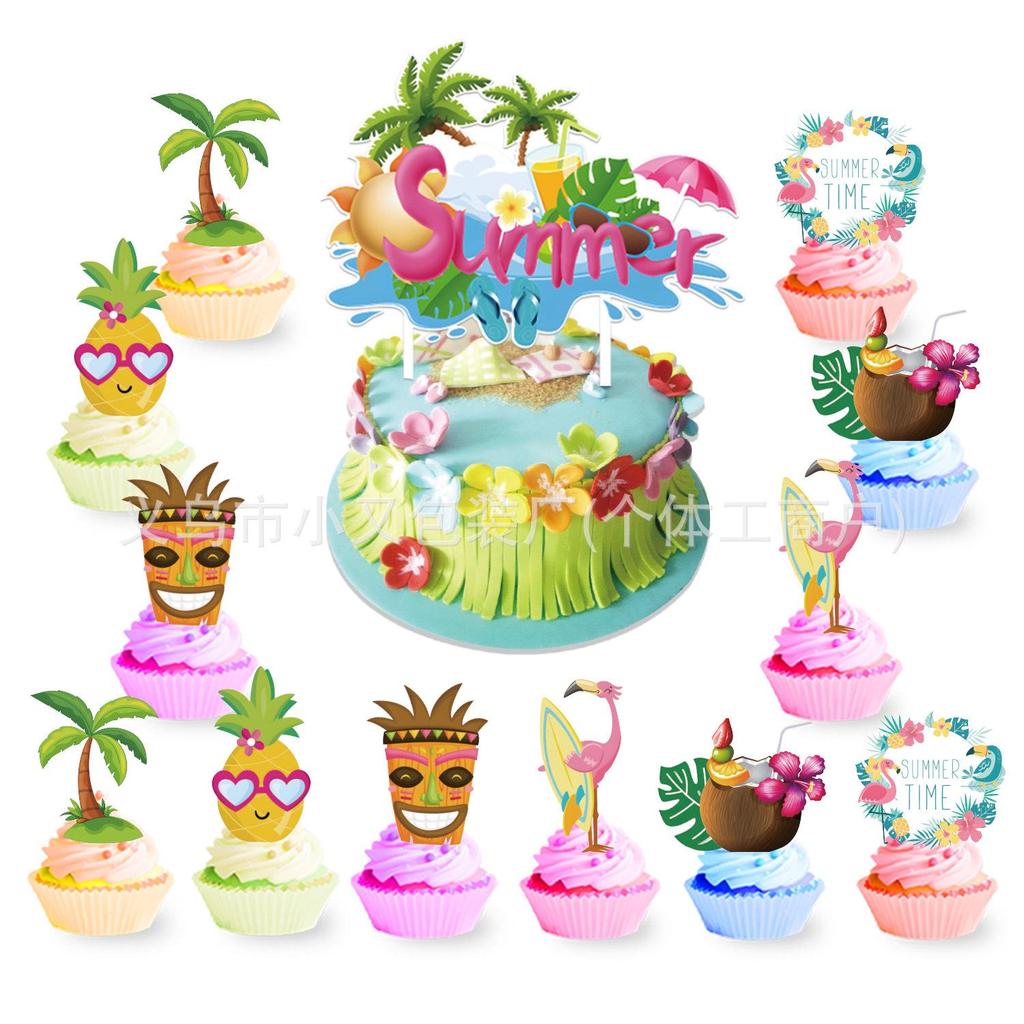 ALOHA Hawaii Theme Summer Party Decorations: Banner, Hanging Swirls, and Honeycomb Accents