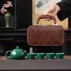 Travel Tea Set Outdoor Camping Portable Tea Set Black Pottery Kuaike Cup One Pot Two Cups Storage Bag Business Gifts