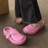 Big Head Ugly Cute Bag Head Half Slippers Women's Summer 2025 New Lazy Heelless Sandals Platform Slippers Foreign Trade
