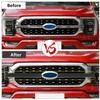 Carbon Fiber Front Bumper Center Grille Cover Trim Bezels For Ford F150 2021-23