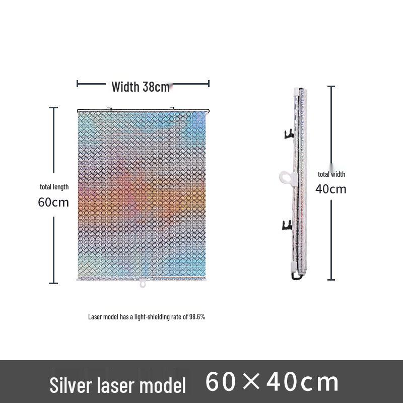 Automatic Retractable Car Sunshade and Heat Insulating Window Curtain