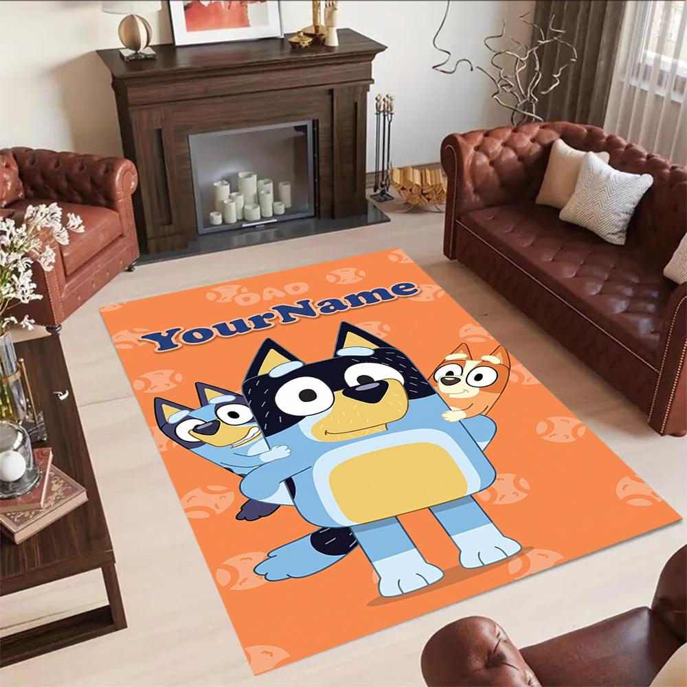 Bluey 108 Personalized Name Floor Rug Office Rug Suitable for Balcony Entryway Decorate room Kitchen Antislip Carpet Office home decor