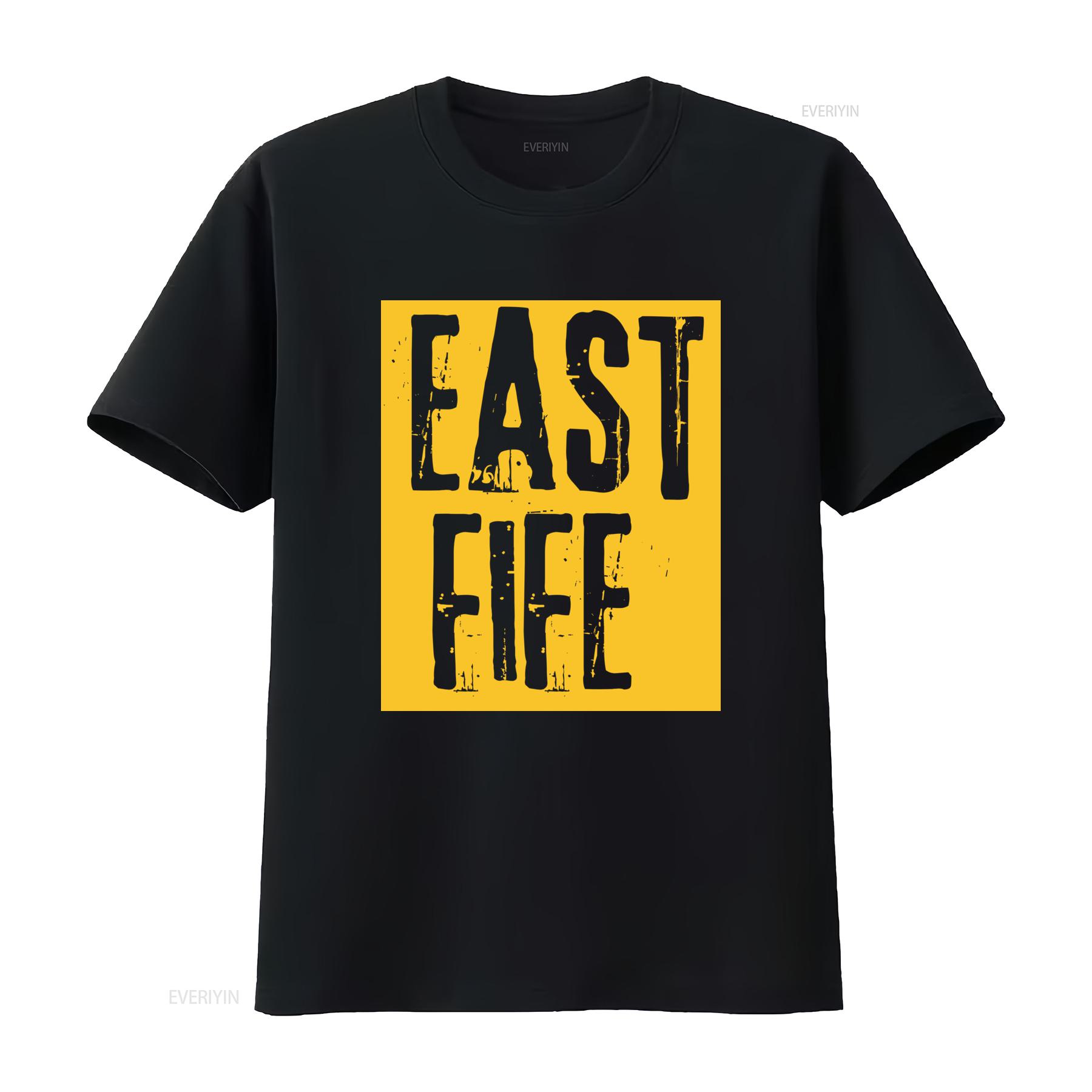 

East Fife Organic Punk Style T Shirt for Fashion Lovers vintage Washed designer clothes Slightly Casual Stretched Unisex 4XL