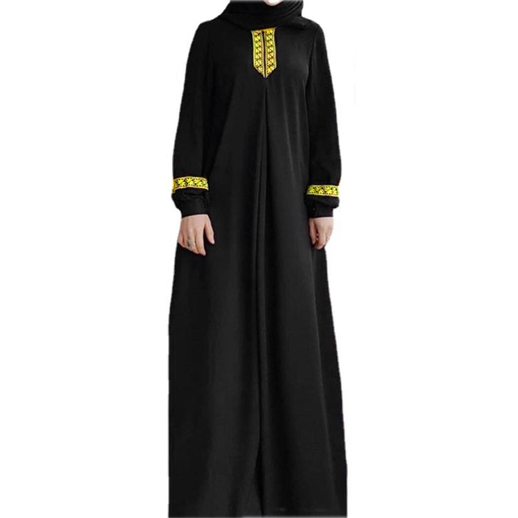 Fashion Muslim-Clothing Long Zip Muslim-Dresses Ethnic Style Women Robe Plus Size Middle East Clothing for Outings