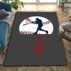 Crystal Velvet Baseball Printed Area Rug for Bedroom And Living Room Home Decoration, Non-Slip Mat for Bedside.