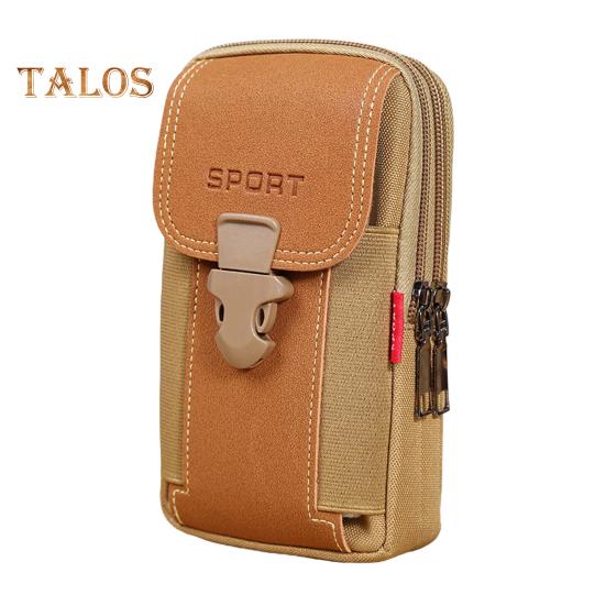 Поясная сумка для активного образа жизни холщовая сумка для телефона на пояс из искусственной кожи с застежкой-молнией сумка для путешествий и активного отдыха хаки 736₽